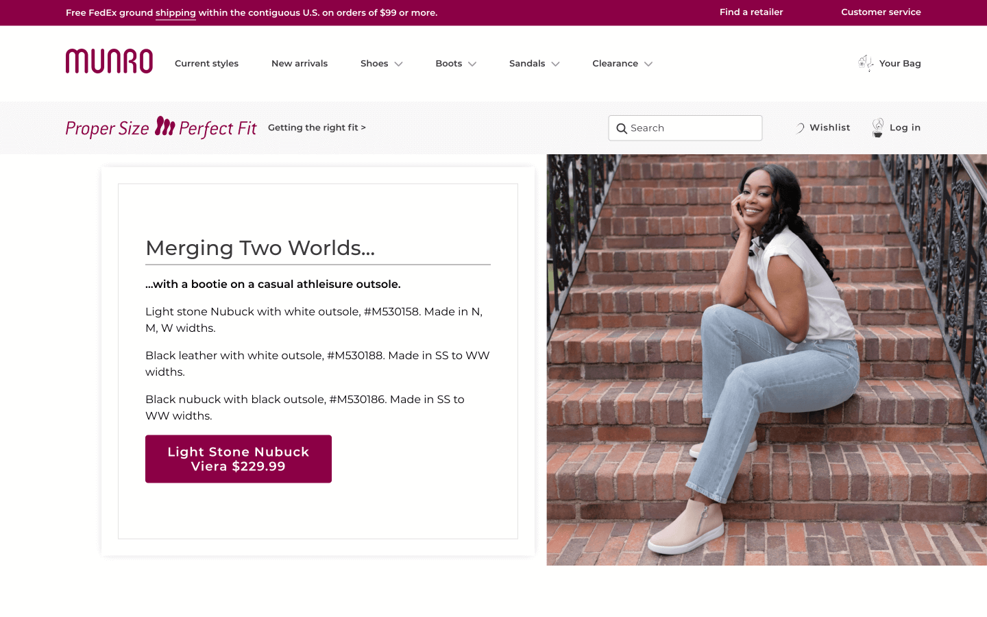 Munro Shoes Hero Image